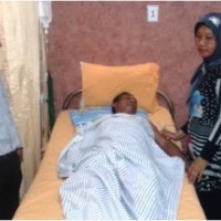 Salah seorang yang diduga keracubab kerang ijo dirawaa di RS KMC Luragung.